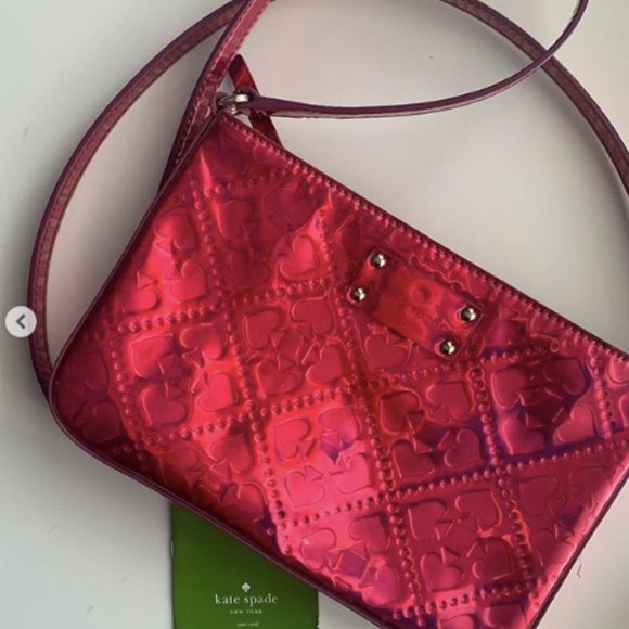 Kate Spade Glossy Pink Crossbody Purse - Picture 1 of 3